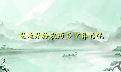 星座是按农历多少算的呢