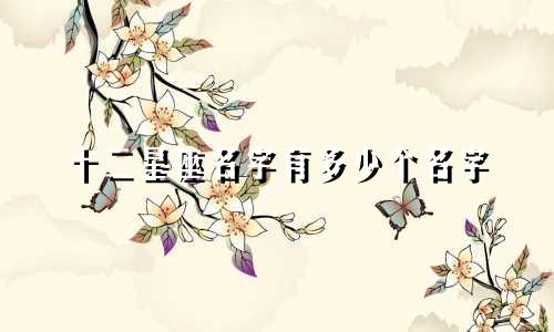 十二星座名字有多少个名字