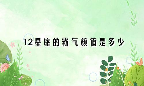 12星座的霸气颜值是多少