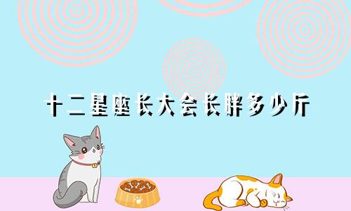 十二星座长大会长胖多少斤