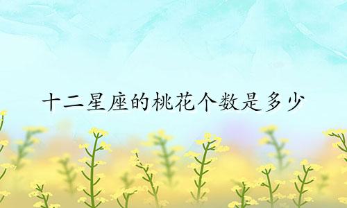 十二星座的桃花个数是多少