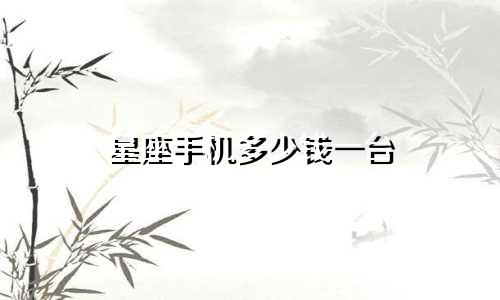 星座手机多少钱一台