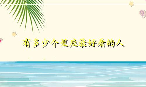 有多少个星座最好看的人