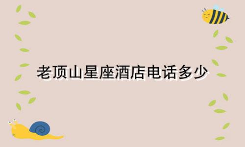 老顶山星座酒店电话多少