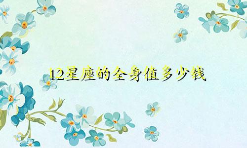 12星座的全身值多少钱