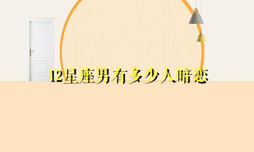 12星座男有多少人暗恋
