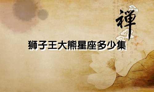 狮子王大熊星座多少集