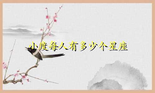 小度每人有多少个星座