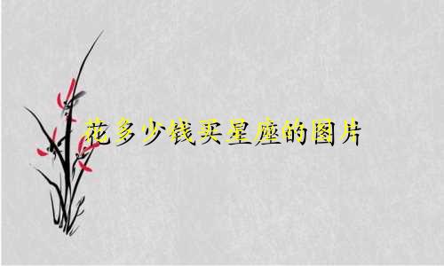 花多少钱买星座的图片
