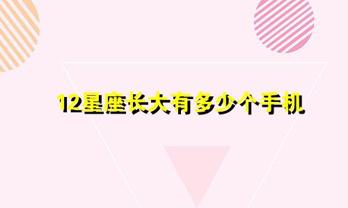 12星座长大有多少个手机