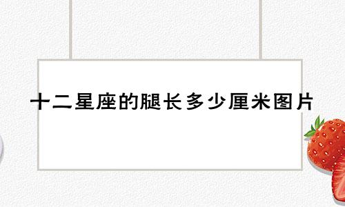 十二星座的腿长多少厘米图片