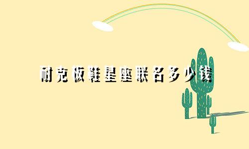 耐克板鞋星座联名多少钱