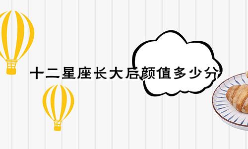 十二星座长大后颜值多少分