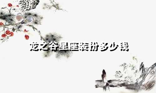 龙之谷星座装扮多少钱