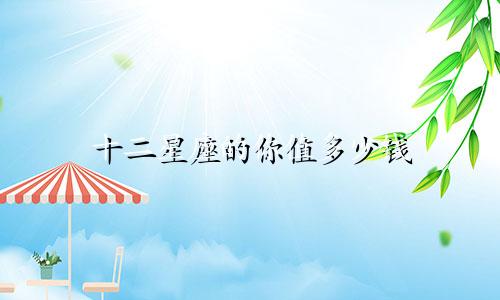 十二星座的你值多少钱