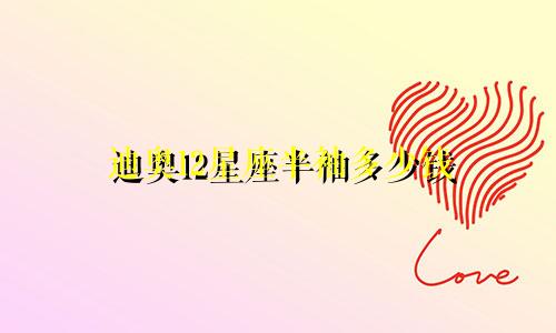 迪奥12星座半袖多少钱