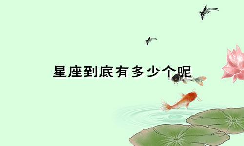 星座到底有多少个呢