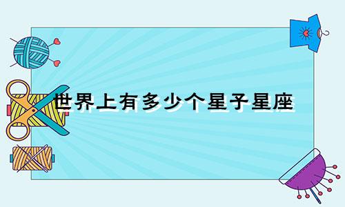 世界上有多少个星子星座