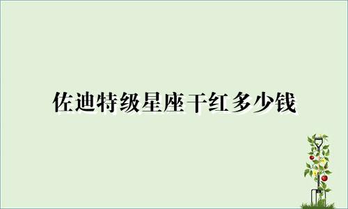 佐迪特级星座干红多少钱