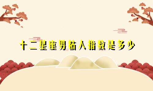 十二星座男粘人指数是多少