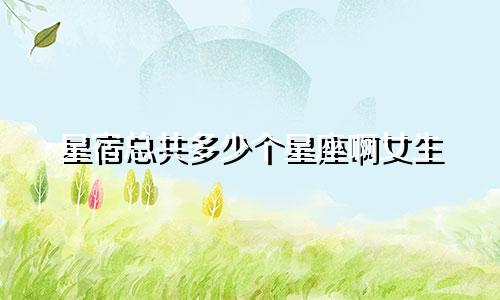 星宿总共多少个星座啊女生