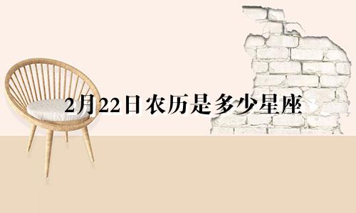 2月22日农历是多少星座