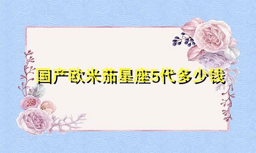 国产欧米茄星座5代多少钱