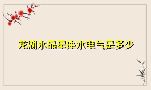 龙湖水晶星座水电气是多少