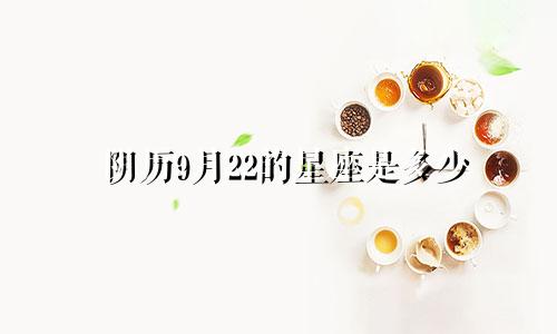 阴历9月22的星座是多少