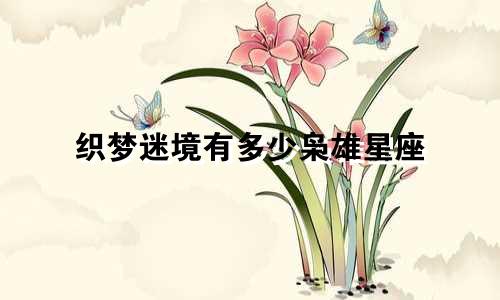 织梦迷境有多少枭雄星座