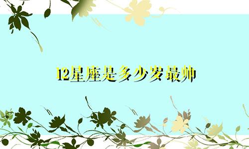 12星座是多少岁最帅