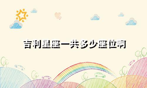 吉利星座一共多少座位啊
