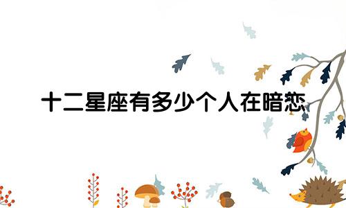 十二星座有多少个人在暗恋