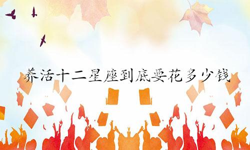 养活十二星座到底要花多少钱
