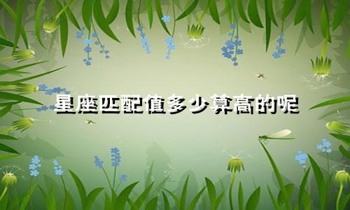 星座匹配值多少算高的呢