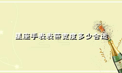 星座手表表带宽度多少合适