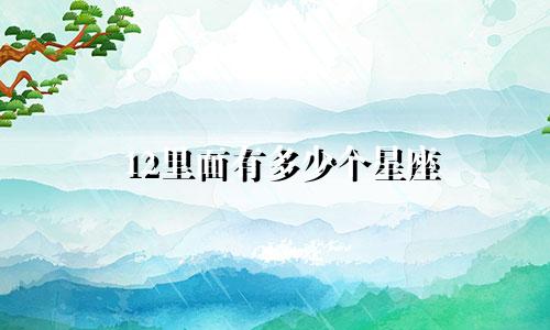 12里面有多少个星座