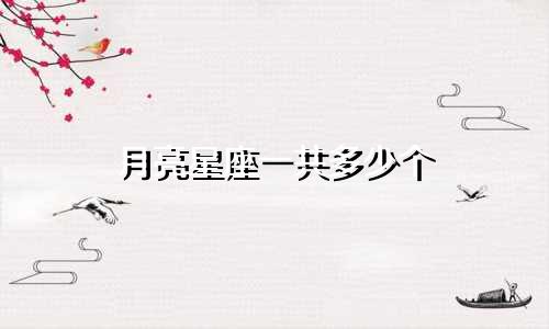 月亮星座一共多少个