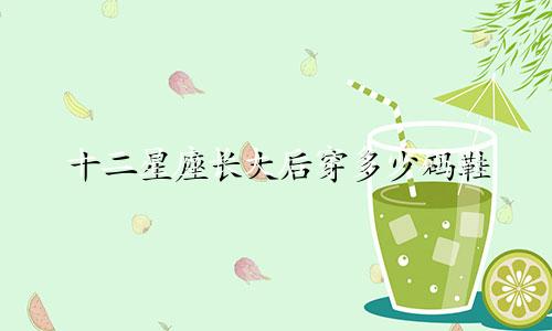 十二星座长大后穿多少码鞋