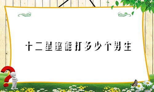 十二星座能打多少个男生