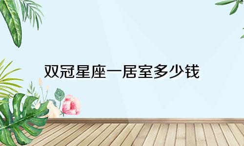 双冠星座一居室多少钱