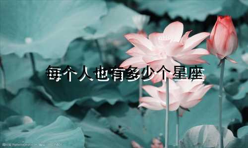每个人也有多少个星座