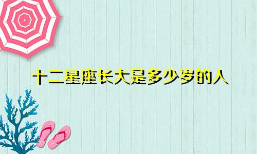 十二星座长大是多少岁的人