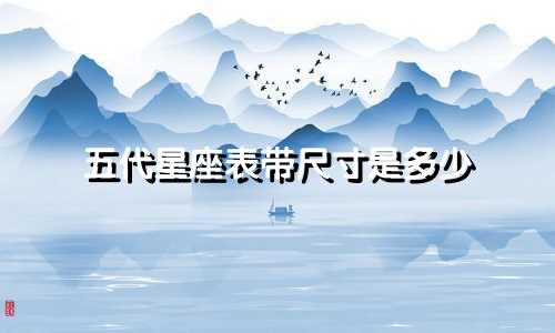 五代星座表带尺寸是多少
