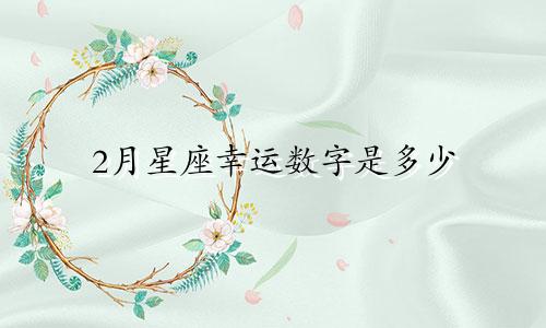 2月星座幸运数字是多少