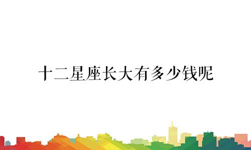 十二星座长大有多少钱呢