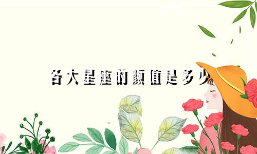 各大星座的颜值是多少