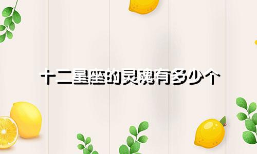 十二星座的灵魂有多少个
