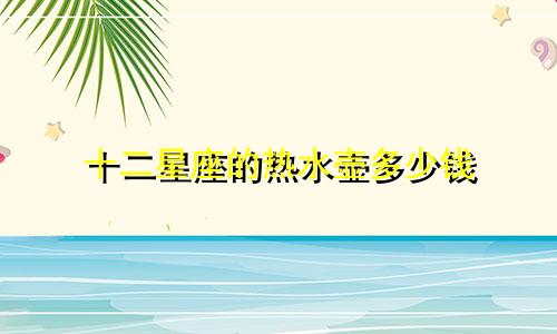 十二星座的热水壶多少钱