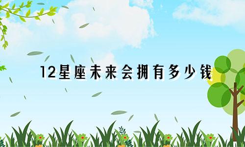 12星座未来会拥有多少钱